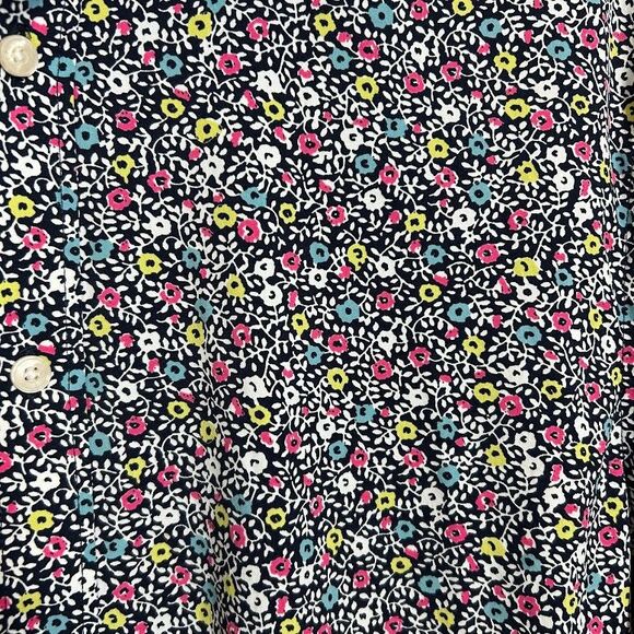 Untuckit Shirt Men Large Floral Short Sleeve Nylon Stretch Caberlot Party Preppy - Picture 5 of 7